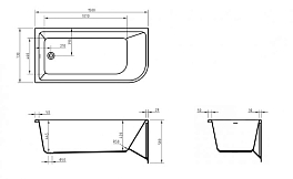 Акриловая ванна BelBagno BB712-1500-730-L 150x75 , изображение 7