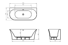 Акриловая ванна BelBagno BB711-1550-700 155x70 , изображение 8