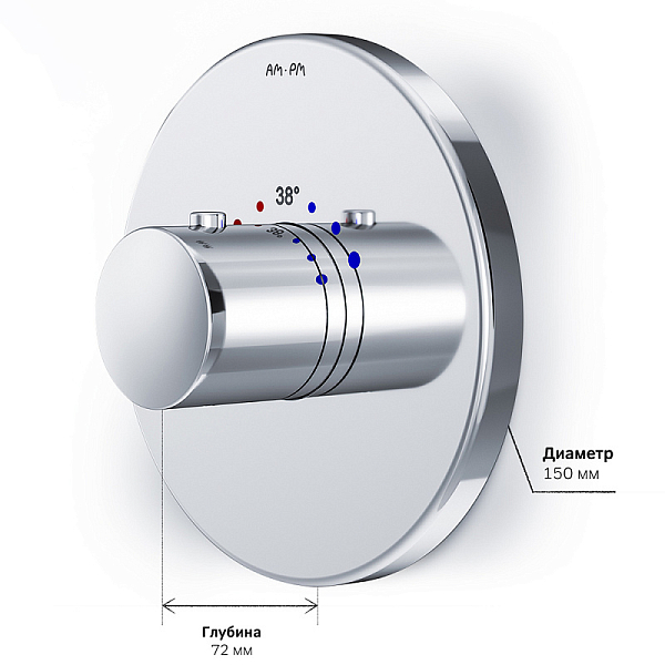 Термостат AM.PM Like F8075500 для душа , изображение 10