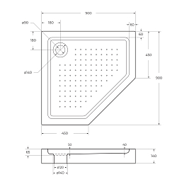 Фото Поддон для душа BelBagno TRAY-BB-P-90-15-W 90x90