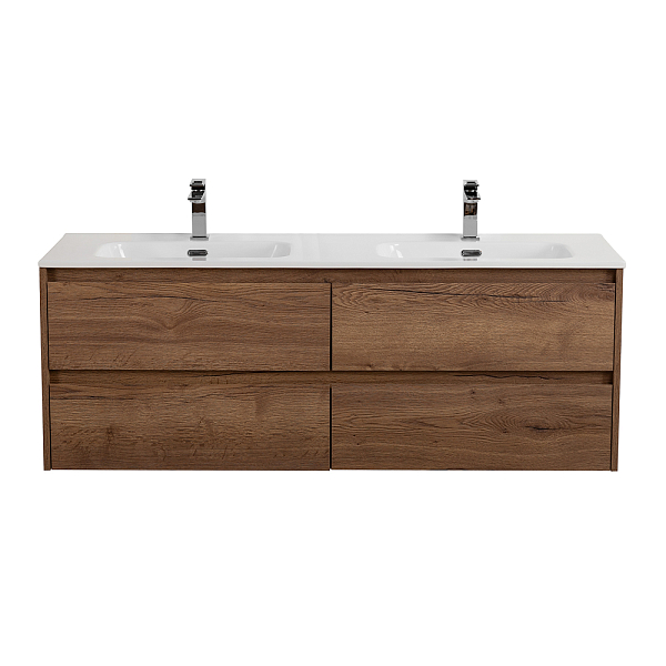 Тумба под раковину BelBagno Kraft 120 подвесная, Rovere Tabacco, 4 ящика , изображение 1