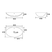 Раковина Point Сатурн PN43901WM 63 см , изображение 3