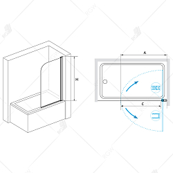 Фото Шторка на ванну RGW Screens SC-109 80x150