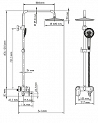 Душевая стойка Wasserkraft Mindel A18501 , изображение 8