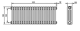 Радиатор Zehnder Charleston Retrofit 3057 - 20 секц. белый , изображение 2