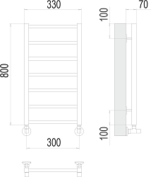 Фото Полотенцесушитель водяной Terminus Контур П7 30х80