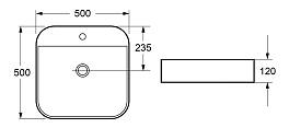 Раковина Cezares CZR-LFT-50-LVB 50 см , изображение 2