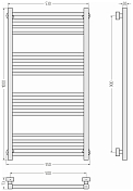 Полотенцесушитель водяной Сунержа Модус PRO 100х50 без покрытия , изображение 5