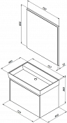 Мебель для ванной Aquanet Nova Lite 75 дуб рустикальный 1 ящик , изображение 14