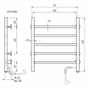 Полотенцесушитель электрический Domoterm Аврора 50x60 R , изображение 4