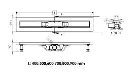 Душевой лоток Timo Smart Double Gap SM-DGG80-LS40(DRY) с решеткой 80 см, изображение 6