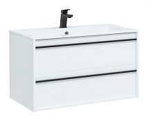 Мебель для ванной Aquanet Lino 90 белый матовый , изображение 6