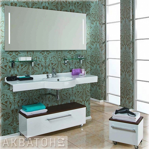 Мебельная раковина Aquaton Отель 150 с навесами и диспенсером , изображение 2